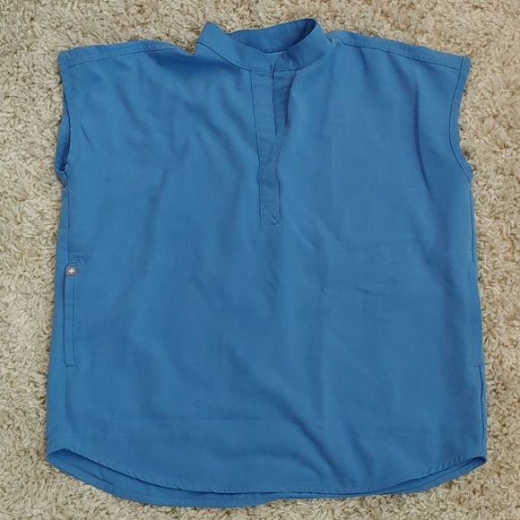 Figs Tops - Figs XS Rafaela Ceil Blue Top